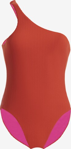 Wolford Bustier Badpak ' High Leg One Piece ' in Rood: voorkant