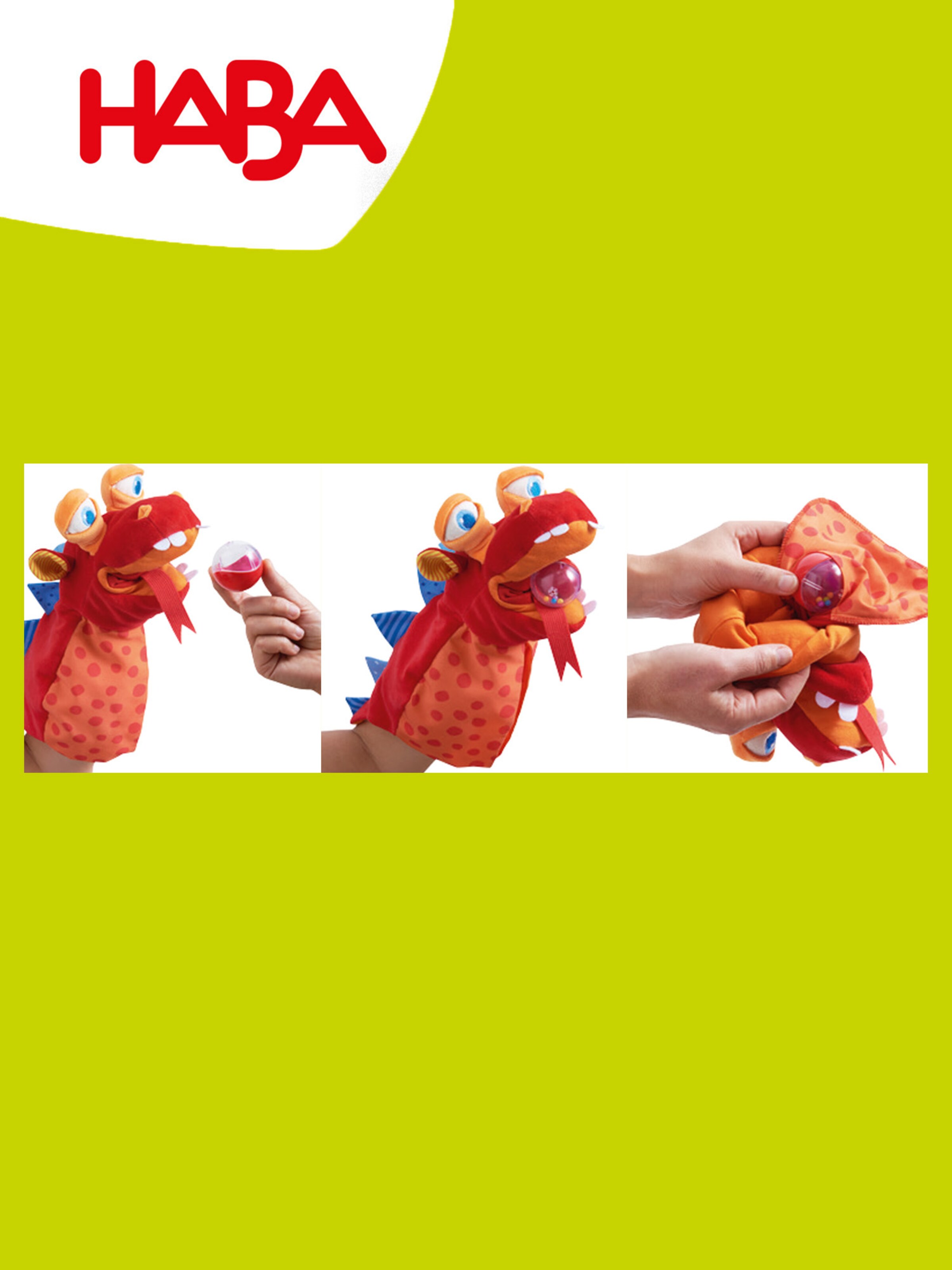HABA Stuffed animals ' Allesfresser ' in Red: front