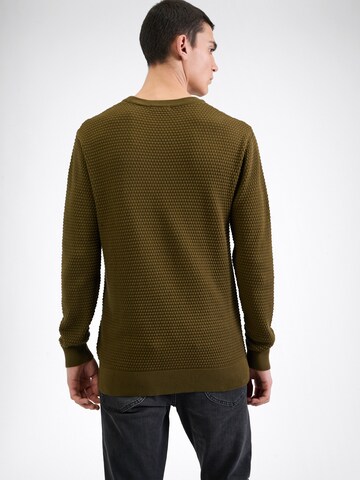 KnowledgeCotton Apparel Pulóver 'Vagn' - zöld