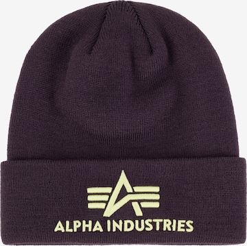 ALPHA INDUSTRIES Czapka w kolorze fioletowy: przód