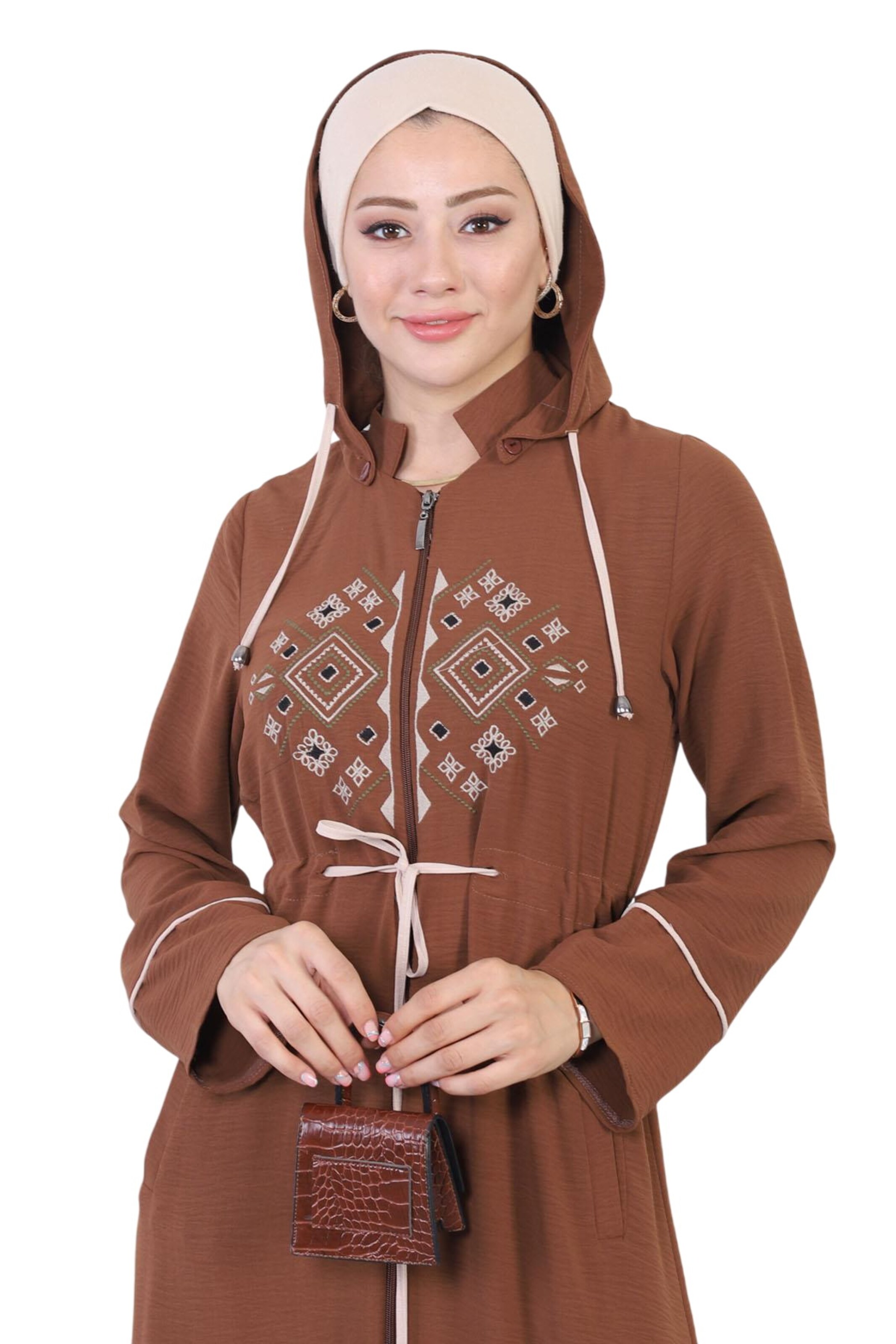 MODAMIHRAM Shirt Dress in Brown