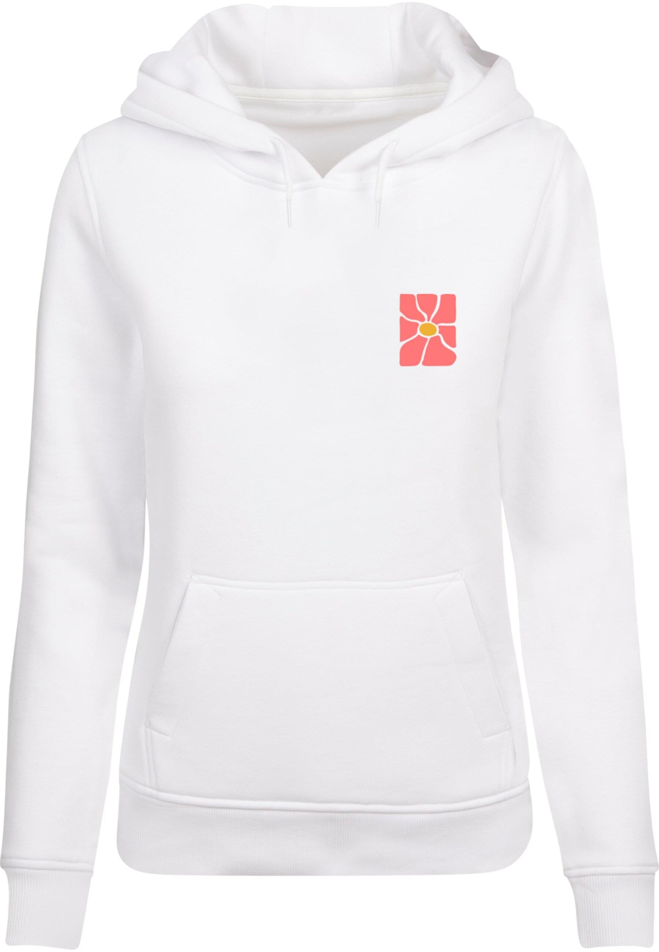 Merchcode Sweatshirt 'Flower Art' in White: front