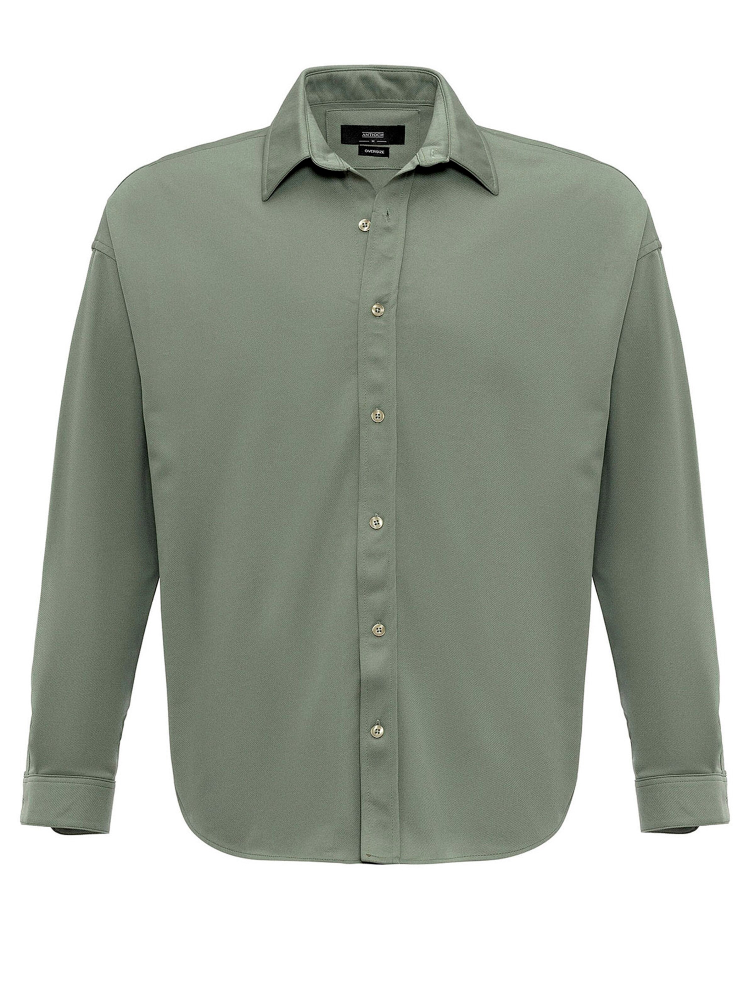Antioch Классический крой Рубашка в Зеленый: спереди