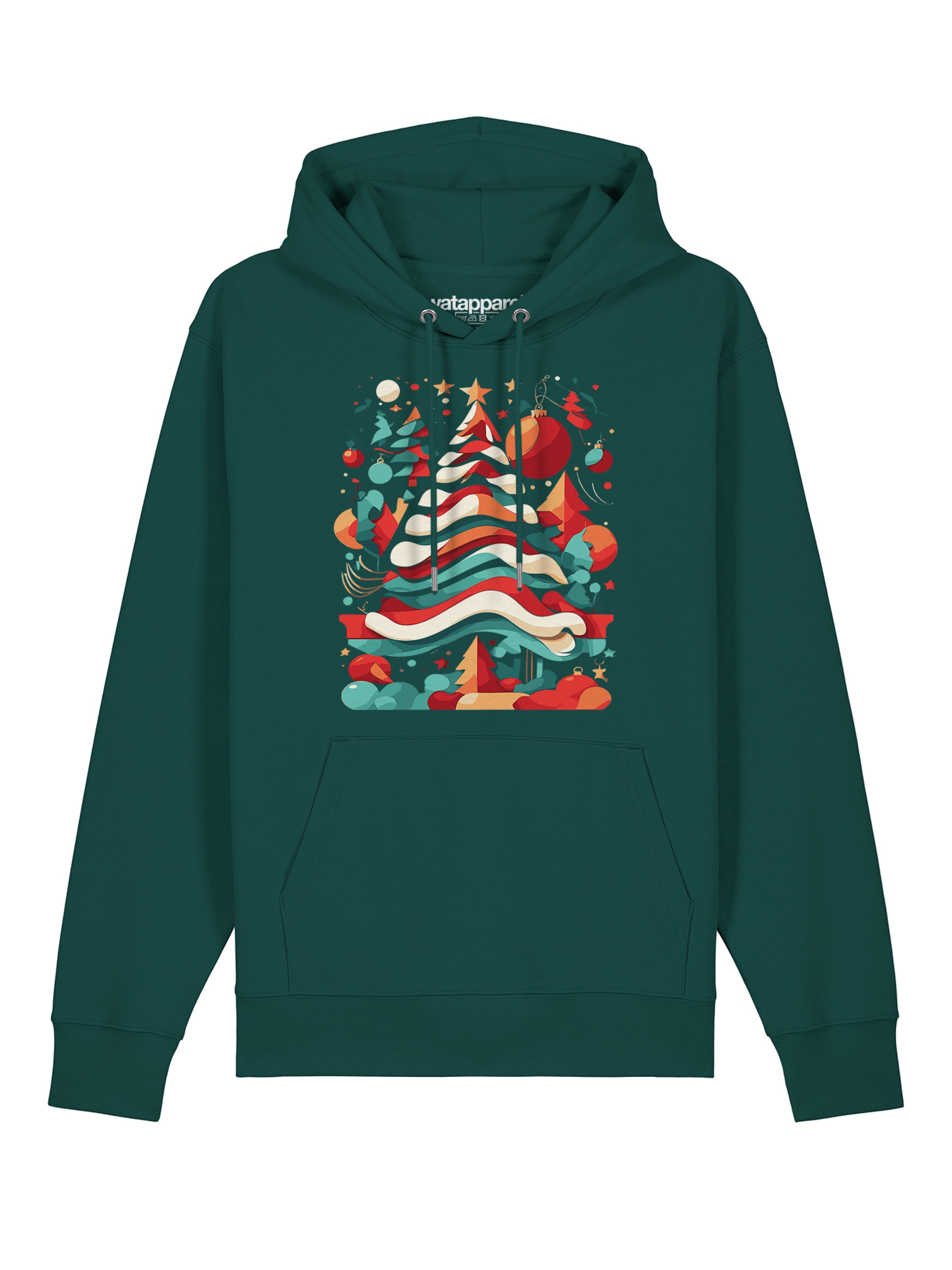 Sweat-shirt 'Christmas Tree' Watapparel en vert : devant