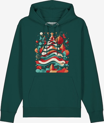Sweat-shirt 'Christmas Tree' Watapparel en vert : devant