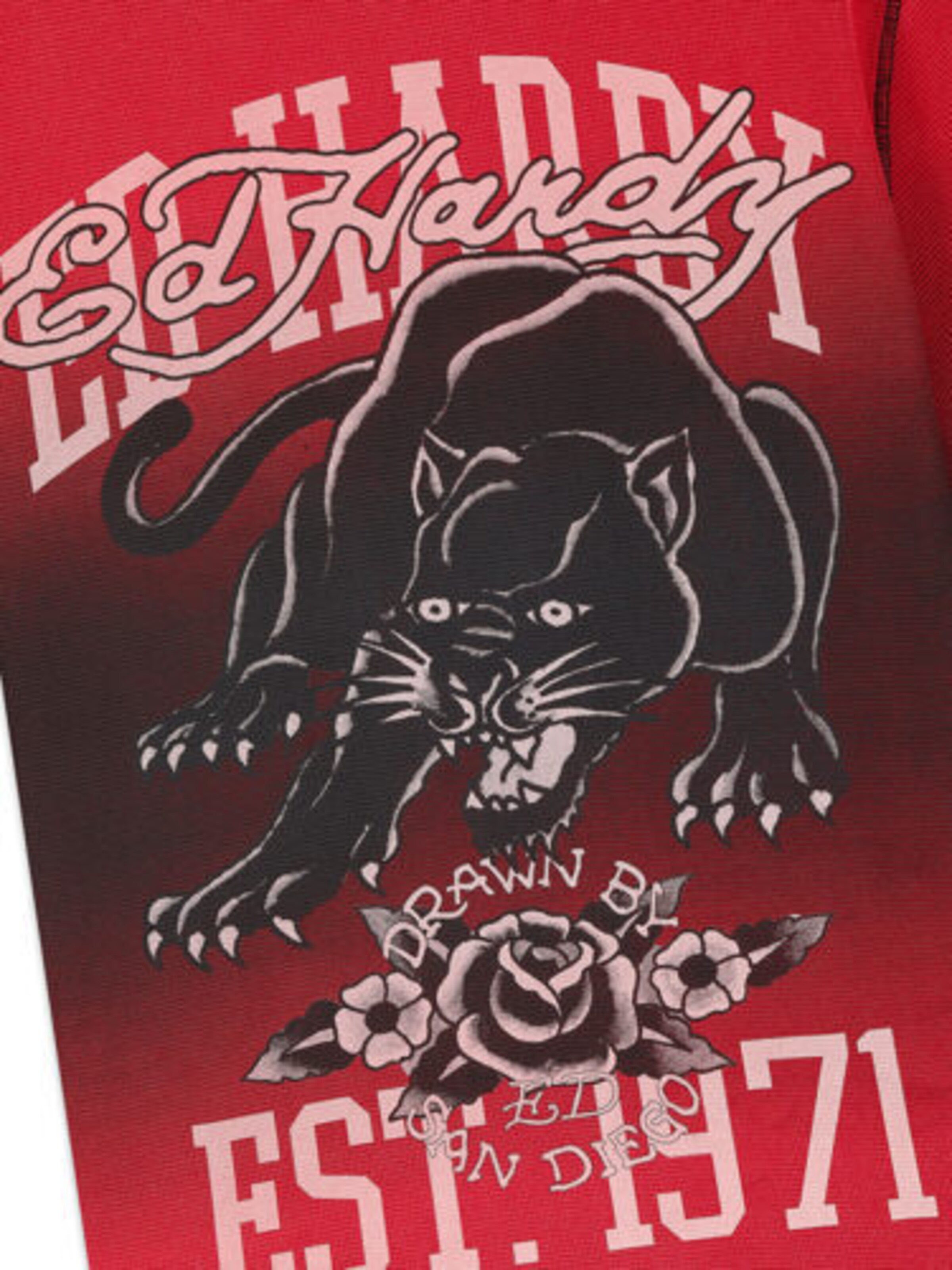Ed Hardy Bluser & t-shirts 'Panther' i rød