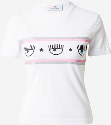 Tricou de la Chiara Ferragni pe alb: față