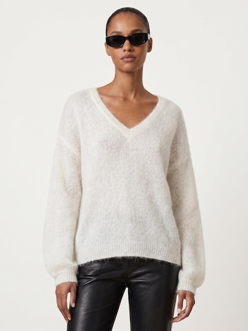americandreams Oversizepullover 'Silja'‌‌‌‌‌‌ in Beige: Vorderseite