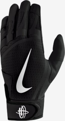 NIKE Athletic Gloves in Black: front