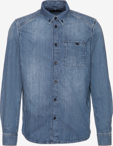 DRYKORN Regular fit Button Up Shirt 'Liet' in Blue: front