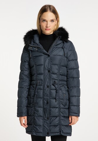 DreiMaster Klassik Winterparka in Blauw: voorkant