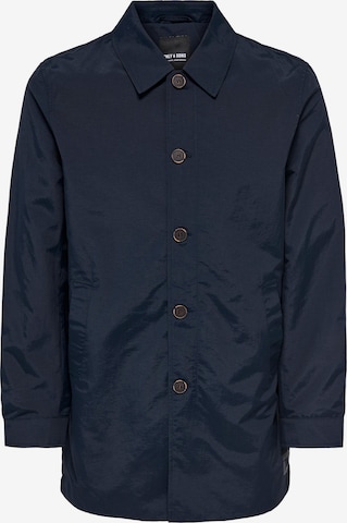 Only & Sons Between-seasons coat 'Gerry' in Blue: front