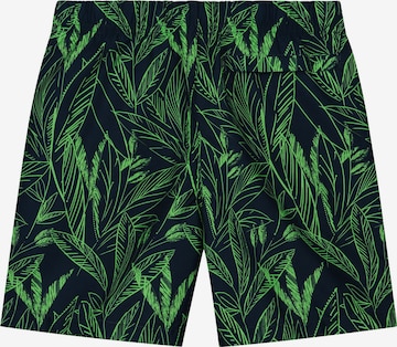Shiwi Badeshorts  'Scratched leaves' in Blau