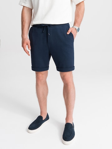 Regular Pantalon 'SRCS-0107' Ombre en bleu : devant