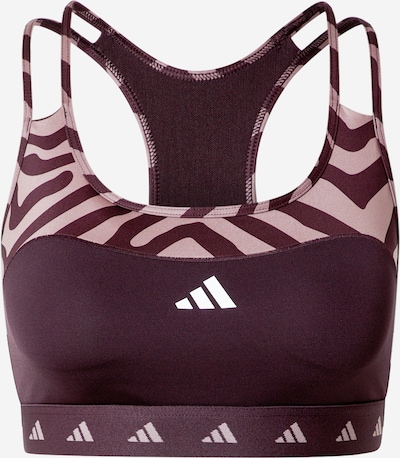 ADIDAS PERFORMANCE Sport bh 'Hyperglam Techfit Medium-Support Zebra' in de kleur Rosé / Bourgogne, Productweergave