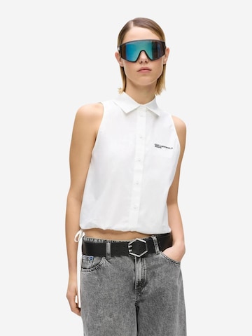 KARL LAGERFELD JEANS - Blusa 'KLJ Sleeveless Blouse B2W11020' en blanco: frente