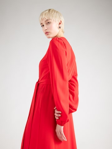 VILA فستان 'MATHILDE' بلون أحمر