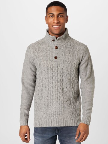 INDICODE JEANS Sweater 'Hamilton' in Grey: front