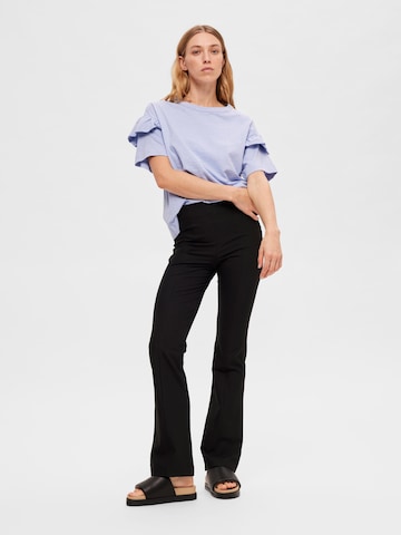 SELECTED FEMME Flared Trousers 'Eliana' in Black