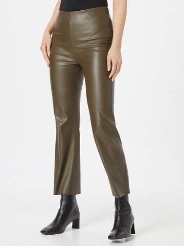 SOAKED IN LUXURY Flared Pants 'Kaylee' in Green: front