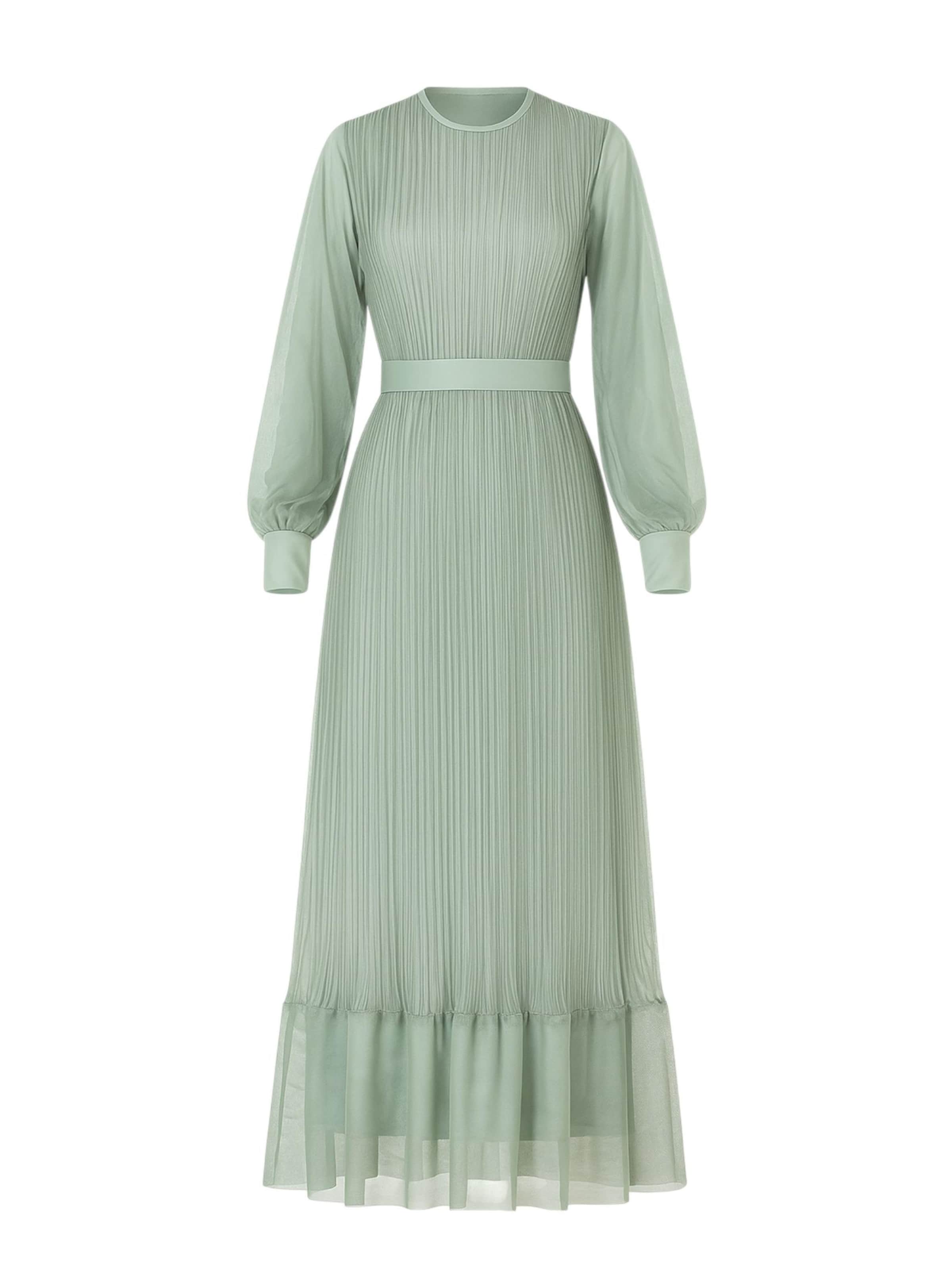 fashionshowcase Festkjole 'BEGÜM' i grøn: forside