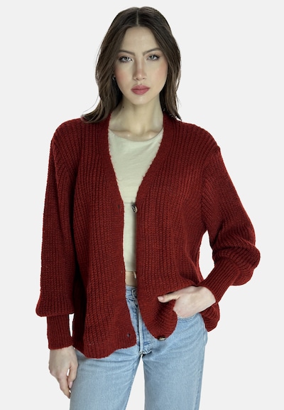 Elara Strickjacke in XS-XL in rostrot, Produktansicht