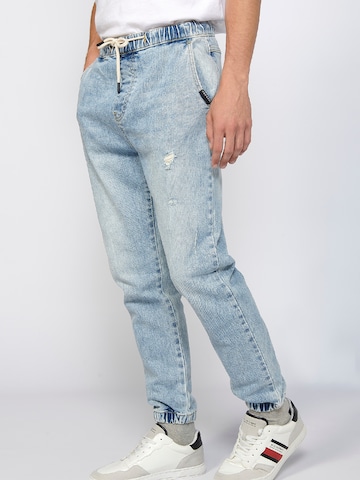 KOROSHI Avsmalnet Jeans i blå