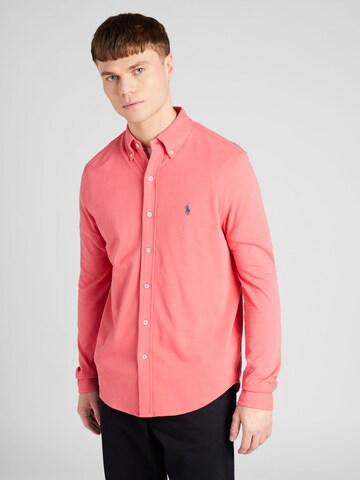 Coupe slim Chemise Polo Ralph Lauren en rouge : devant