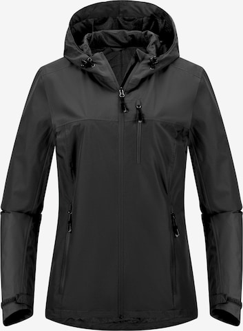 33,000ft Raincoat '33,000ft Womens Rain Jacket' in Black: front