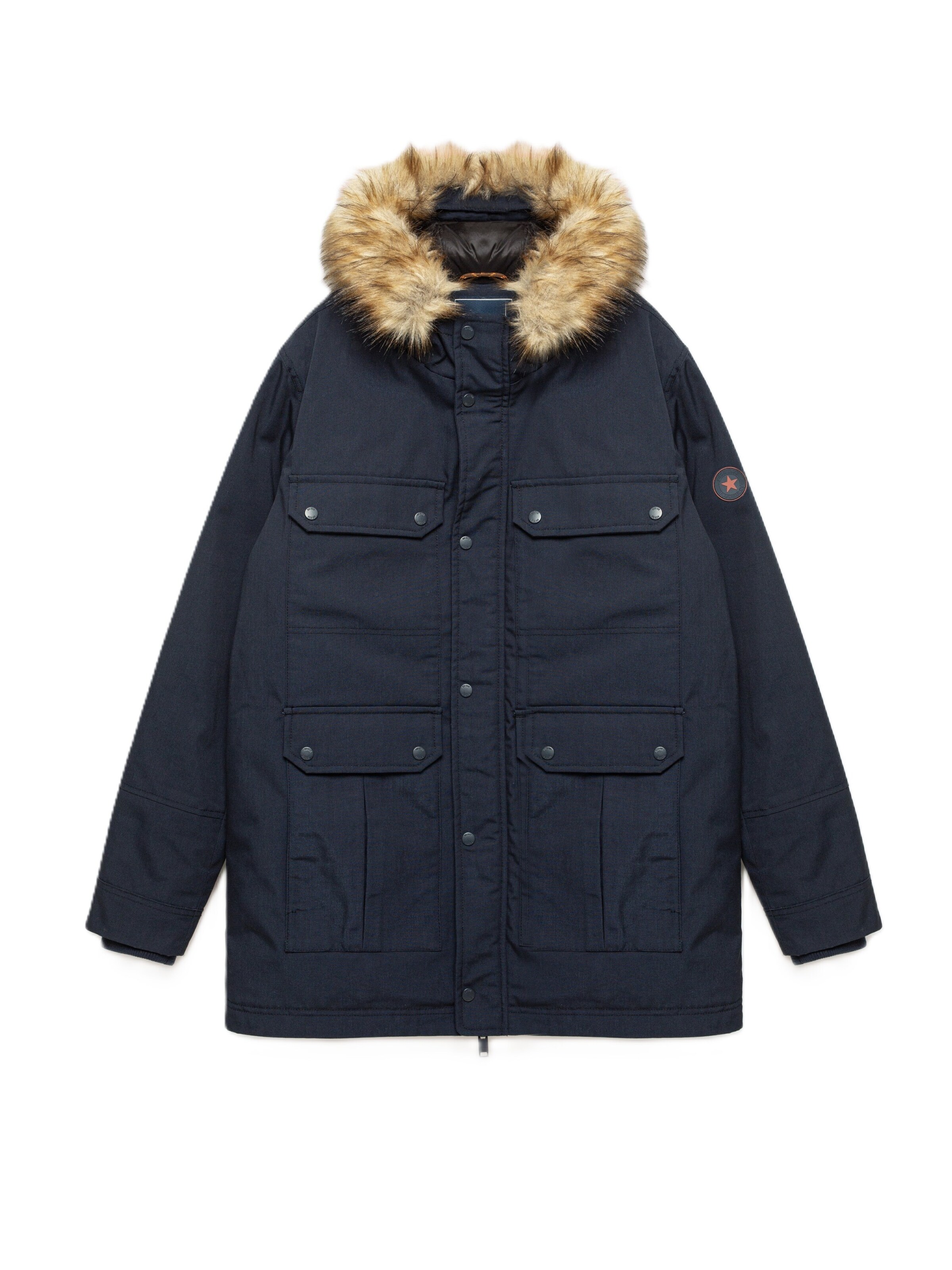 BIG STAR Winterjas 'KINGSLEY' in Blauw: voorkant