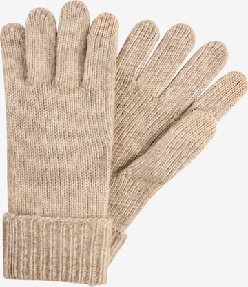 CAMEL ACTIVE Strickhandschuhe aus weichem Materialmix in Beige: Vorderseite