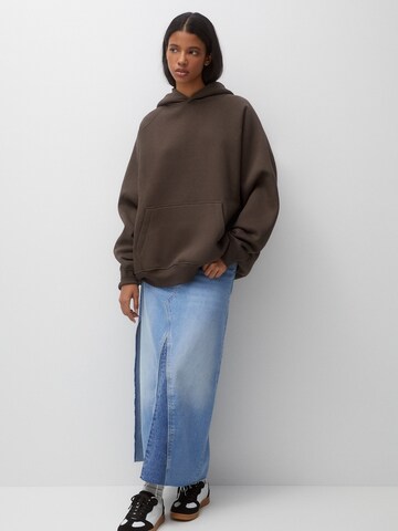 Pull&BearSweater majica - smeđa boja