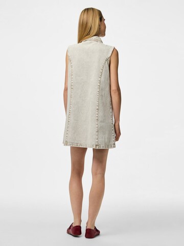 PIECES Shirt dress 'PCFay' in Grey