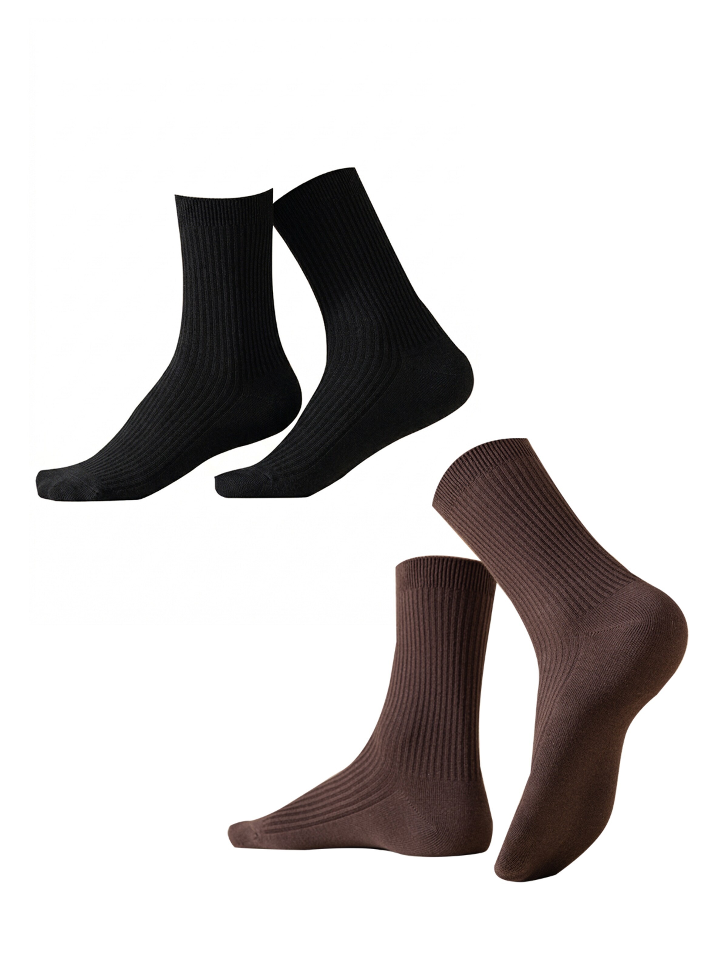 Millo Socks 'Cosy Steps Mix' in Brown: front
