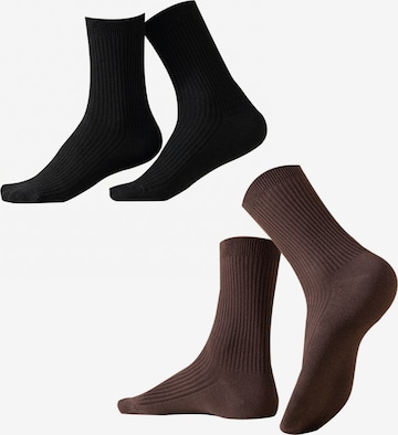 Millo Socks 'Cosy Steps Mix' in Brown: front