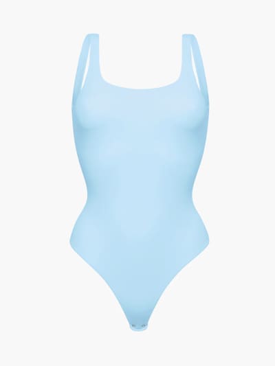 Body modellante 'Low Back - Body' in XS cfab (formerly creamy fabrics) di colore blu chiaro, Visualizzazione prodotti