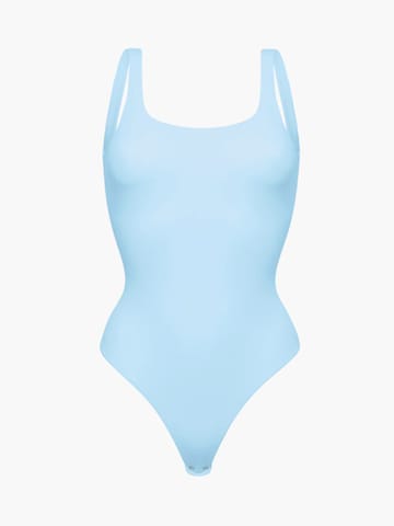 cfab (formerly creamy fabrics) Shaping Bodysuit 'Low Back - Body' in Blue: front