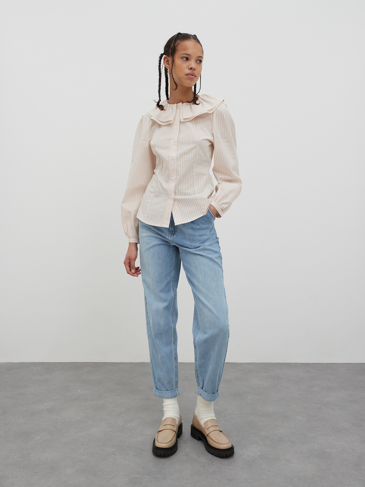 EDITED Produkte Bluse 'Fariza' dunkelbeige