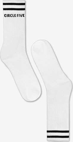 Chaussettes Circle Five en blanc