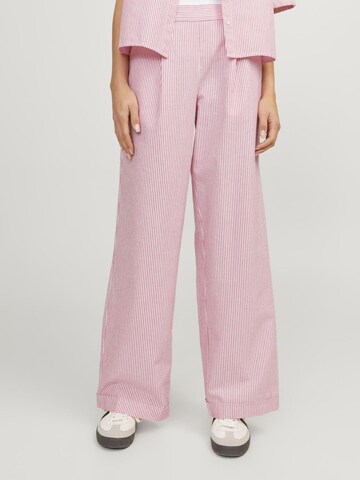 JJXX Wide leg Bandplooibroek 'SIVA' in Rood: voorkant