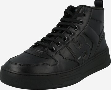 BOSS Black - Sapatilhas altas 'Baltimore' em preto: frente