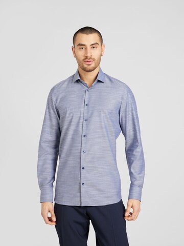 Coupe regular Chemise business OLYMP en bleu : devant