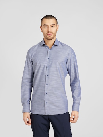 OLYMP Regular fit Бизнес риза в синьо: отпред