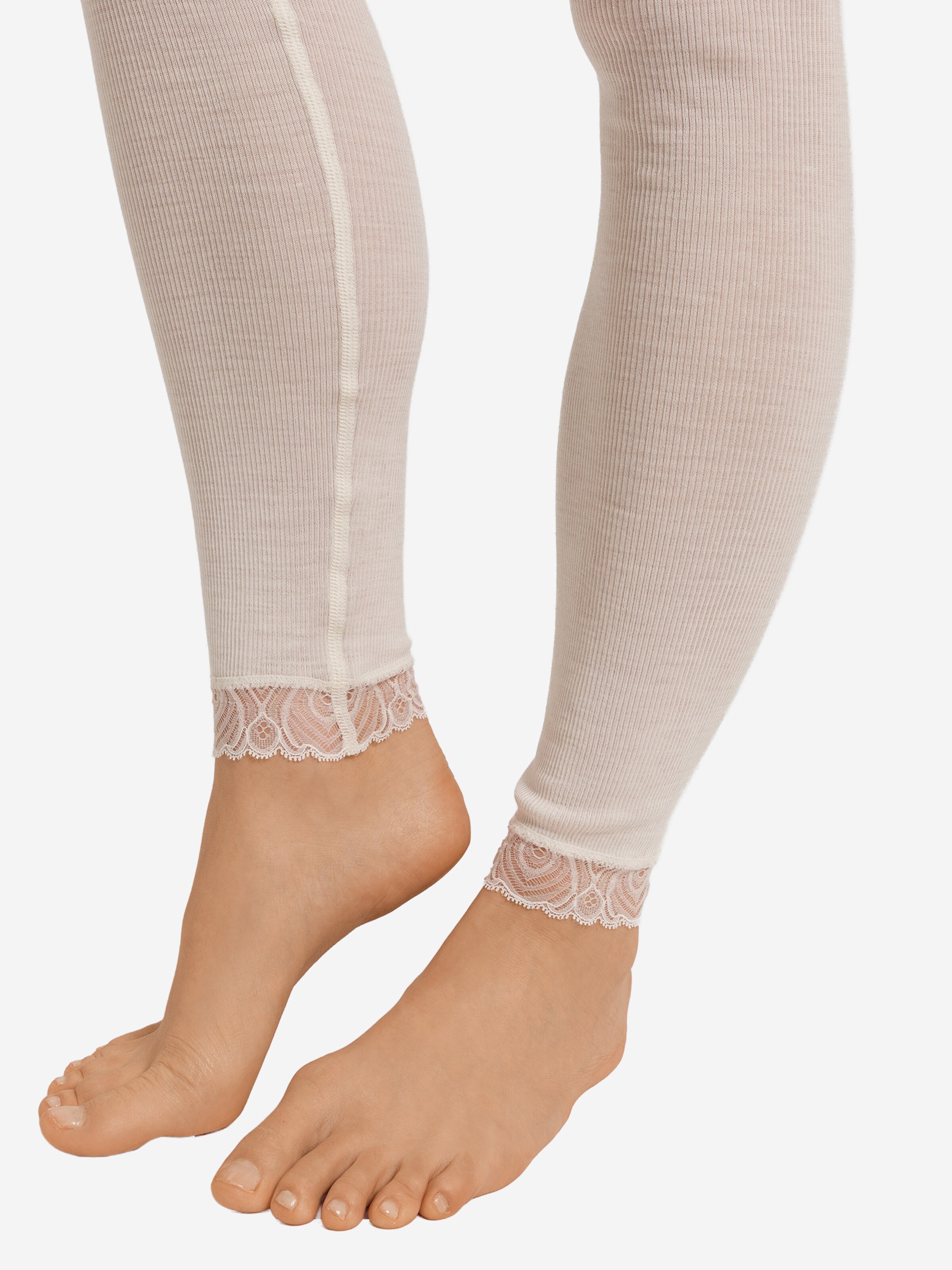 Skinny Leggings ' Woolen Lace ' Hanro en blanc