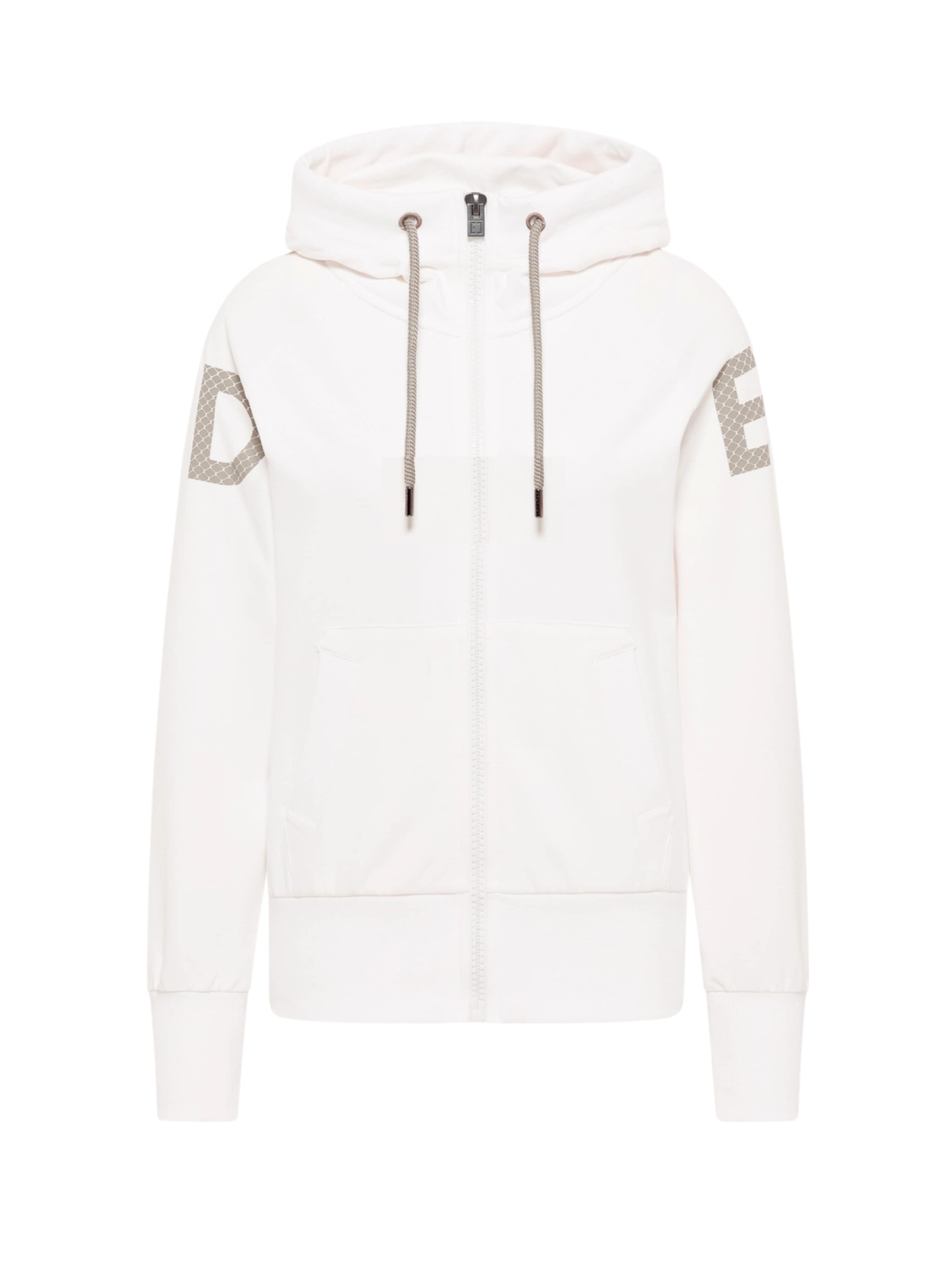 Elbsand Sweatvest 'Kalea' in Wit: voorkant