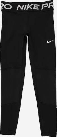 NIKE Skinny Sports trousers 'Pro' in Black: front