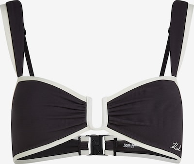 Bikinio viršutinė dalis 'Signatur' iš Karl Lagerfeld, spalva – juoda / balta, Prekių apžvalga