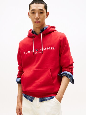 TOMMY HILFIGER Klasický střih Mikina – červená: přední strana