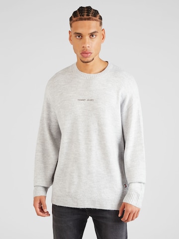 Tommy Jeans - Pullover 'Classics' em cinzento: frente