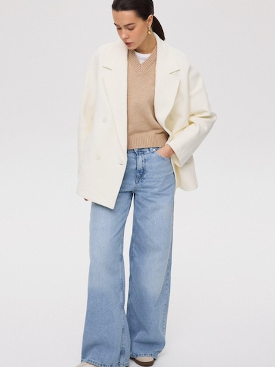 Estro Between-seasons coat '406' in White, Item view